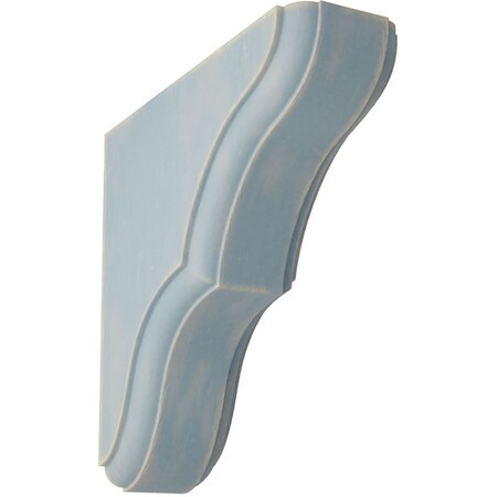 Ekena Millwork 1 3/4"W x 5 1/2"D x 5 1/2"H Stratford Wood Vintage Decor Bracket, Driftwood Blue BKTWD02X06X06STBU